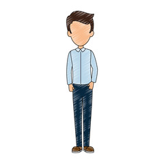 Fototapeta premium elegant businessman avatar character vector illustration design