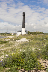 Fototapeta premium Sorve lighthouse against blue sky, Saaremaa island, Estonia