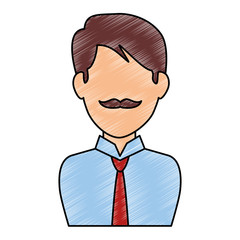 elegant businessman avatar character vector illustration design