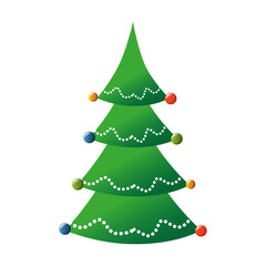 christmas tree isolated icon vector illustration design