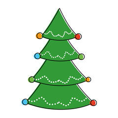 christmas tree isolated icon vector illustration design