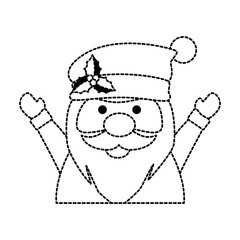 cute santa claus kawaii character vector illustration design