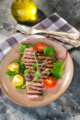 Grilled beef steak