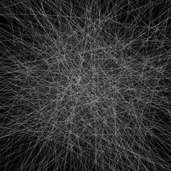 Hallowee, decoration and horror concept - spider web on black background