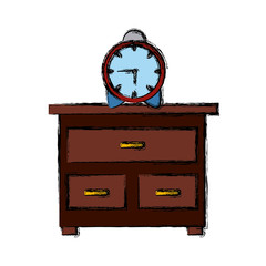 Table clock isolated icon vector illustration graphic design
