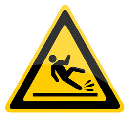 Wet floor warning sign, vector eps 10