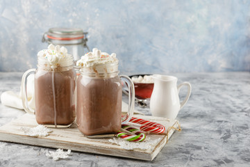 Hot chocolate with whipped cream