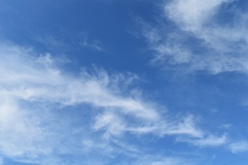 white cloudy on blue sky for background