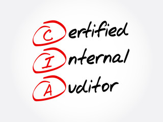 CIA – Certified Internal Auditor acronym, business concept background