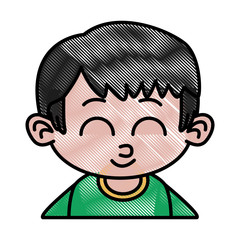 Cute boy cartoon icon vector illustration graphic design