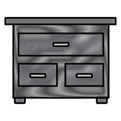Wooden drawer funiture icon vector illustration graphic design