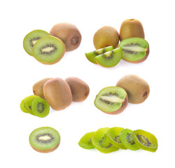 Fototapeta premium kiwi fruit on white background