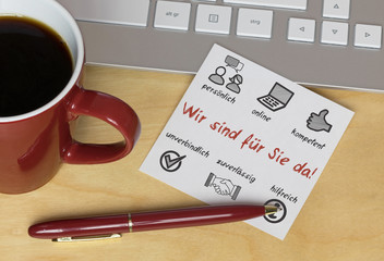 Wir sind für Sie da!