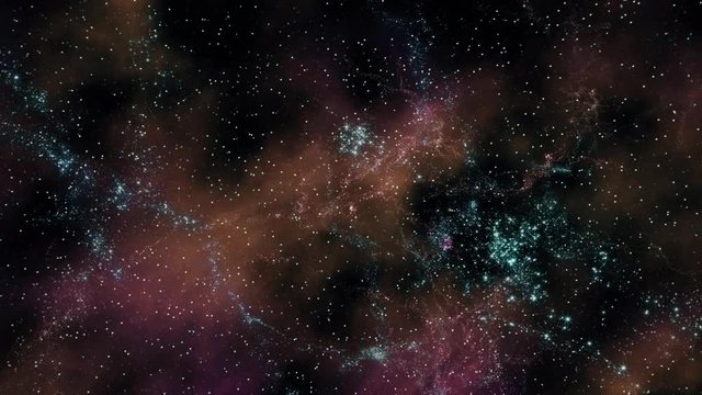 Space 2175: Flying through star fields in deep space (Loop).