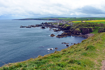 Panorama von St.Abbs in Schottland