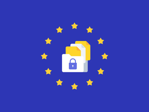 EU General Data Protection Regulation. Eu Gdpr Vector Illustration