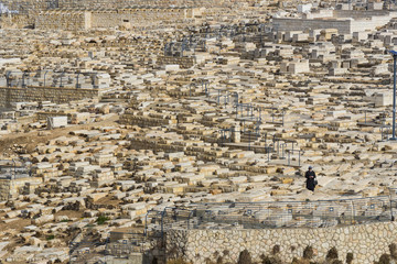 The most ancient Jewish cemetery in the world on the Mount of Olives