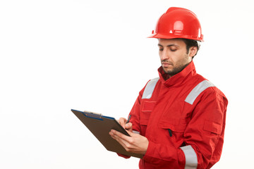 Young male builder or manual worker