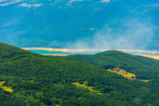 view to the Ramsko jezero from the mountain