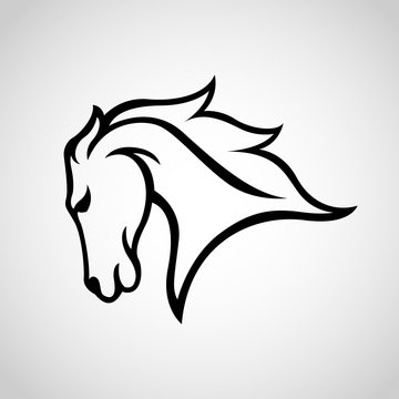 Horse Logo vector icon illustration