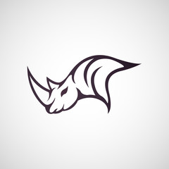 rhino vector logo icon illustration