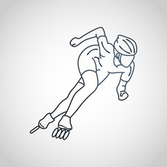 Roller sports vector logo icon illustration