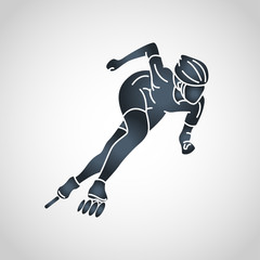 Roller sports vector logo icon illustration