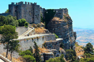 Fototapeta na wymiar Norman castle in Erice, Sicily, Italy