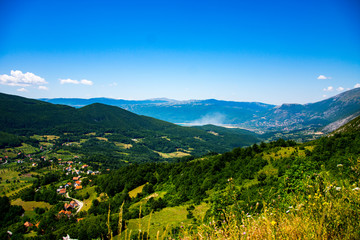 view to the Ramsko jezero from the mountain