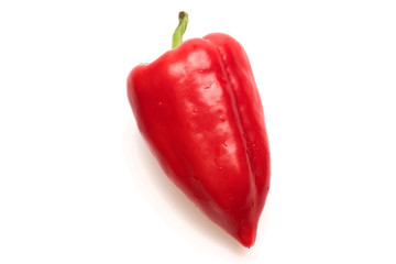 Sweet red pepper isolated on white background