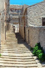 Obraz premium Erice street, Sicily, Italy