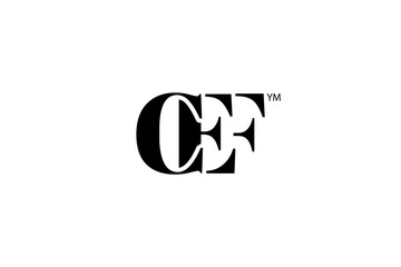 CEF Logo Branding Letter. Vector graphic design. Useful as app icon, alphabet combination, clip-art, and etc.