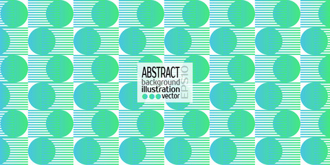 Background abstract geometric blue-green of circles and lines vector lines
