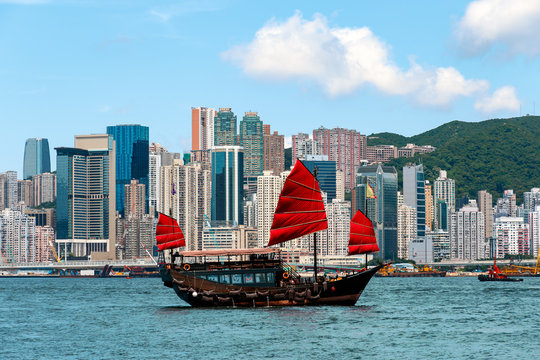 Junk boat in Hong Kong