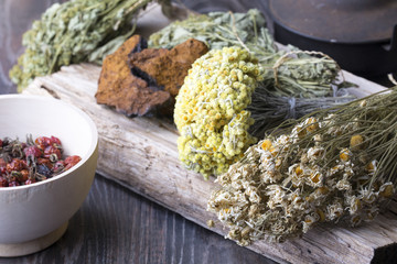 Dry herbals, different medicinal herbs