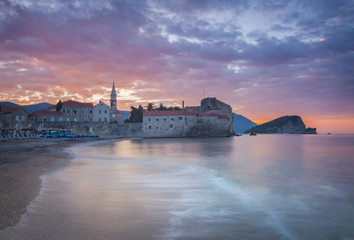 Fototapeta premium Budva Montenegro Sunrise