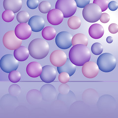 bright cheerful colorful balls, vector illustration