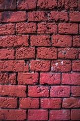 Texture of wall from red, old brick.