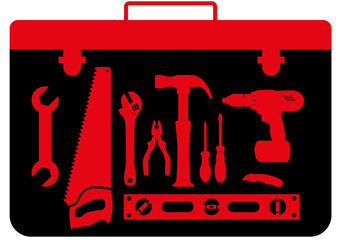 Tool box with common selection of tools