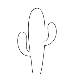 cactus plant desert succulent botanical vector illustration