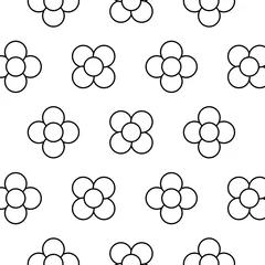 Rolgordijnen flower natural floral decoration seamless pattern vector illustration © Gstudio