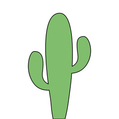 cactus plant desert succulent botanical vector illustration