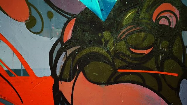 	Graffiti on a fence.