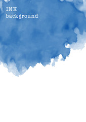 Obraz premium Blue ink abstract background design.