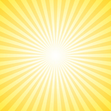 Yellow abstract sun burst background - gradient sunlight vector graphic design from radial stripes