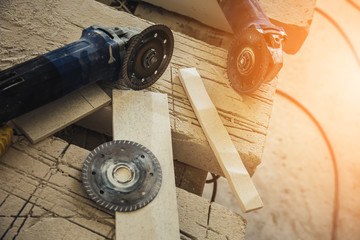 CONCRETE cutter machinary tool construction concept