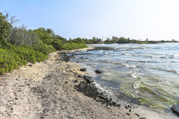 Beautiful beach on Hawaii Big island west coast