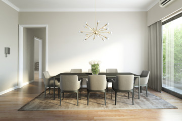 Modern chic luxury dining room