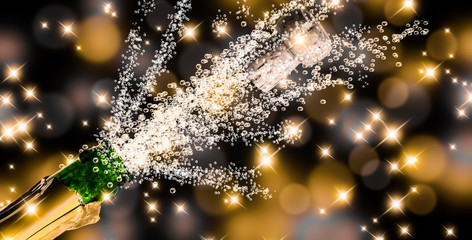 champagner zisch, sektflasche, party © winyu