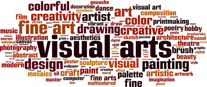 Visual arts word cloud
